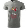 Best wine friends dancing (Pecka design) - Klasické pánske tričko vyššej gramáže - 3XL ( Tmavosivý melír ) Best wine friends dancing (Pecka design) - Klasické pánske tričko vyššej gramáže - 3XL ( Tmavosivý melír )