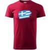 Grécko vlajka - Klasické pánske tričko vyššej gramáže - 2XL ( Marlboro červená ) Grécko vlajka - Klasické pánske tričko vyššej gramáže - 2XL ( Marlboro červená )