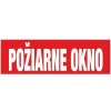 F-okno Požiarne okno samolepka 150x50 mm F-okno Požiarne okno samolepka 150x50 mm