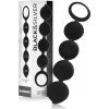 Black&Silver Lennon Silicone Anal Beads 15 cm