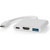 NEDIS USB 3.2 Gen 1 adaptér/ USB-C zástrčka - USB-A zásuvka - USB-C zásuvka/ výstup HDMI/ bílý/ box/ 10 cm NEDIS USB 3.2 Gen 1 adaptér/ USB-C zástrčka - USB-A zásuvka - USB-C zásuvka/ výstup HDMI/ bílý/ box/ 10 cm