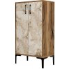 Skrinka na topánky Prag Walnut and White Marble Skrinka na topánky Prag Walnut and White Marble