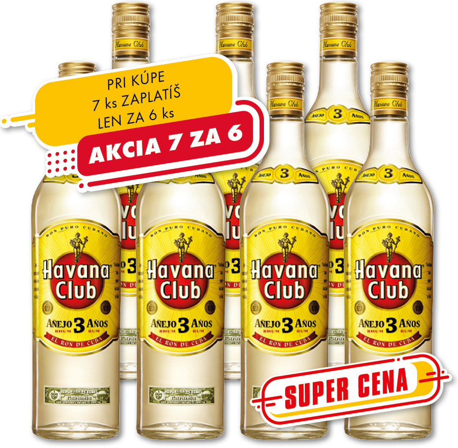 Havana Club Añejo 40% 3y 1 l (čistá fľaša)