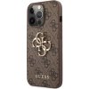 GUHCP13X4GMGBR Guess PU 4G Metal Logo Zadní Kryt pro iPhone 13 Pro Max Brown GUHCP13X4GMGBR Guess PU 4G Metal Logo Zadní Kryt pro iPhone 13 Pro Max Brown