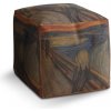 Sablio Taburet Cube Výkrik - Edvard Munch: 40x40x40 cm