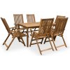 Noela Záhradný drevený stôl LUCY + 6x drevená polohovacia stolička Viet Noela Záhradný drevený stôl LUCY + 6x drevená polohovacia stolička Viet