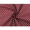 Bavlněná látka / plátno puntíky METRÁŽ - 3 bordó Bavlněná látka / plátno puntíky METRÁŽ - 3 bordó