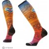 Smartwool Ski Zero Cushion Geo Peaks Print OTC podkolienky, orange rust L Smartwool Ski Zero Cushion Geo Peaks Print OTC podkolienky, orange rust L