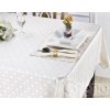 GRENO Diamond obrus komplet 130x160+4 prest.kremová