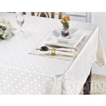 GRENO Diamond obrus komplet 130x180+4 prest.(biela, zlatá)