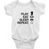 Eat sleep play - šach - Body dojčenské s krátkym rukávom - Krátký r. 18-24 mes ( Biela ) Eat sleep play - šach - Body dojčenské s krátkym rukávom - Krátký r. 18-24 mes ( Biela )