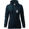 Ukrajina trojzubec prsník - Mikina dámska trendy zipper s kapucňou - M ( Tmavomodrá (veľmi tmavá - skoro čierna) ) Ukrajina trojzubec prsník - Mikina dámska trendy zipper s kapucňou - M ( Tmavomodrá (veľmi tmavá - skoro čierna) )