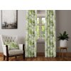 Hotový zatemňovací záves - jemným kvetinovým vzorom v zelených tónoch Hotový zatemňovací záves - jemným kvetinovým vzorom v zelených tónoch