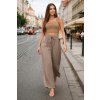 Fashionweek Dámske nohavice ľahké vzdušné so širokými nohavicami K5878 Farba: FANGO, Veľkosť: Universal Fashionweek Dámske nohavice ľahké vzdušné so širokými nohavicami K5878 Farba: FANGO, Veľkosť: Universal