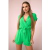 Kesi jumpsuit with a tie at the waist in green Kesi jumpsuit with a tie at the waist in green