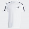adidas Essentials Single Jersey 3-stripes Tee biela