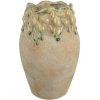 Clayre & Eef Béžový antik terakotový obal na kvetináč s olivami Olives - Ø 18*27 cm - Clayre & Eef Clayre & Eef Béžový antik terakotový obal na kvetináč s olivami Olives - Ø 18*27 cm - Clayre & Eef