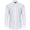 Polo Ralph Lauren Košele s dlhým rukávom CHEMISE COUPE DROITE EN POPELINE MICRO MOTIF Biela Polo Ralph Lauren Košele s dlhým rukávom CHEMISE COUPE DROITE EN POPELINE MICRO MOTIF Biela