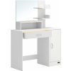 Casaria Jocelyn 995263 Kozmetický stolík so zrkadlom 90x38x137cm biely