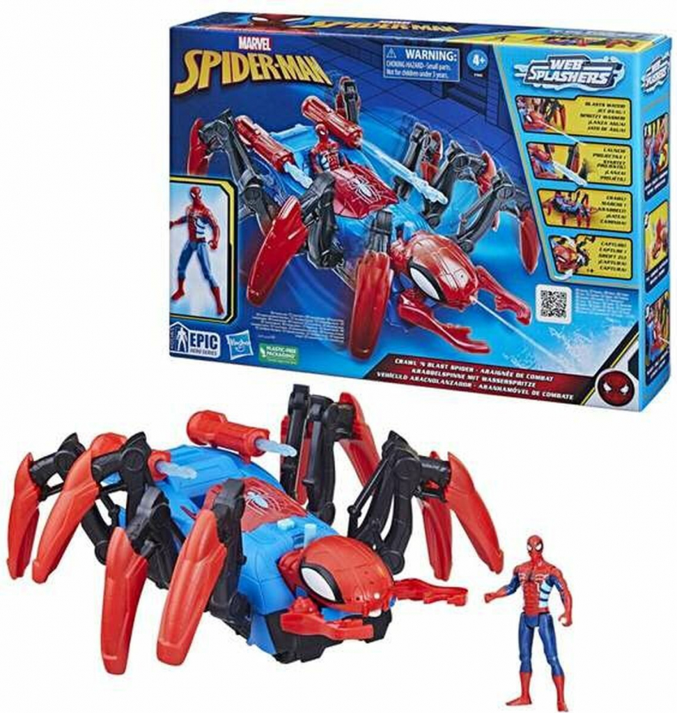 Hasbro Spiderman Crawl N\' Blast Spider Vehicle Playset 10 cm