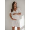 Bavlnená tehotenská nočná košeľa Aurora White