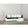 Rohová rozkladacia sedačka PARIS čierno-biela Rohová rozkladacia sedačka PARIS čierno-biela