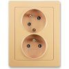 Zásuvka dvojnásobná, s clonou, s natočenú dutinou, béžová, ABB Swing L 5513J-C02357 D1 Zásuvka dvojnásobná, s clonou, s natočenú dutinou, béžová, ABB Swing L 5513J-C02357 D1