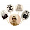 Cukrová dekorácia na tortu – sada „Coco Chanel“ - Cukrová dekorácia na tortu – sada „Coco Chanel“ -