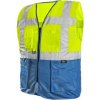 VIZWELL Výstražná vesta BOLTON, výstražná, žlto-modrá Veľkosť: XL VIZWELL Výstražná vesta BOLTON, výstražná, žlto-modrá Veľkosť: XL