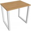 Hobis Pracovný stôl UNI O, 80x75,5x60 cm, dub/biela Hobis Pracovný stôl UNI O, 80x75,5x60 cm, dub/biela