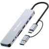 Qoltec USB-C HUB adaptér 8v1 SD/TF Jack 3.5 mm Thunderbolt Qoltec USB-C HUB adaptér 8v1 SD/TF Jack 3.5 mm Thunderbolt