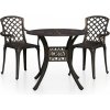 Záhradný bistro set 3 ks liaty hliník Dekorhome Záhradný bistro set 3 ks liaty hliník Dekorhome