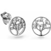 AGAIN Jewelry Nadčasové strieborné náušnice Strom života so zirkónmi AJNS0014 AGAIN Jewelry Nadčasové strieborné náušnice Strom života so zirkónmi AJNS0014