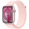 Chytré hodinky Apple Watch Series 9 45mm Ružový hliník so svetlo ružovým prevliekacím športovým remienkom (MR9J3QC/A)