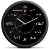 Matematické nástěnné hodiny Deluxe, Černé průměr 30 cm Matematické nástěnné hodiny Deluxe, Černé průměr 30 cm