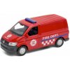 Welly VW Transporter T6 Van Fire Dept Červená 1:34