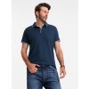 Ombre Men's pique knit polo shirt without buttons - navy blue modrá S Ombre 5902228945826 Ombre Men's pique knit polo shirt without buttons - navy blue modrá S Ombre 5902228945826