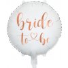 PartyDeco Fóliový balón Bride to be - bieloružový 45 cm PartyDeco Fóliový balón Bride to be - bieloružový 45 cm
