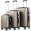 InternetovaZahrada - Sada cestovných kufrov 3-dielna - champagne InternetovaZahrada - Sada cestovných kufrov 3-dielna - champagne