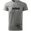 Judo nápis + postavy - Klasické pánske tričko vyššej gramáže - XS ( Tmavosivý melír ) Judo nápis + postavy - Klasické pánske tričko vyššej gramáže - XS ( Tmavosivý melír )