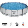Bestway Bazén Bestway® Steel Pro MAX, 56462, kartušová filtrácia, rebrík, plachta, 549x122cm Bestway Bazén Bestway® Steel Pro MAX, 56462, kartušová filtrácia, rebrík, plachta, 549x122cm
