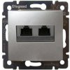 Legrand VALENA RJ-45 2x UTP 8-pin (7702 39) hliník 5e Legrand VALENA RJ-45 2x UTP 8-pin (7702 39) hliník 5e
