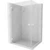MEXEN/S - Lunar-B Duo sprchovací kút dvere krídlové 100 x 80, transparent, biela 832-100L-080P-20-00 MEXEN/S - Lunar-B Duo sprchovací kút dvere krídlové 100 x 80, transparent, biela 832-100L-080P-20-00