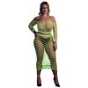 Ouch! Glow in the Dark Long Sleeve Crop Top and Long Skirt Neon Green Ouch! Glow in the Dark Long Sleeve Crop Top and Long Skirt Neon Green
