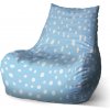 Sablio Sedací vak Bean Biele bodky na modrej - 60 x 70 x 70 cm Sablio Sedací vak Bean Biele bodky na modrej - 60 x 70 x 70 cm