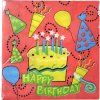 Servítky 32x32cm 20ks Happy birthday torta Servítky 32x32cm 20ks Happy birthday torta
