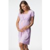 Italian Fashion bavlnená tehotenská nočná košeľa Felicita ružová