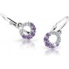 Cutie Jewellery Detské náušnice z bieleho zlata C2154-10-X-2 fialová Cutie Jewellery Detské náušnice z bieleho zlata C2154-10-X-2 fialová