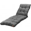Blomster Prešívaný vankúš na záhradné plážové ležadlo – tmavo sivý Blomster Prešívaný vankúš na záhradné plážové ležadlo – tmavo sivý