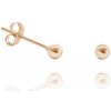 MINET JMAN0031RE03 - Rose gold strieborné náušnice guličky malé 3 mm MINET JMAN0031RE03 - Rose gold strieborné náušnice guličky malé 3 mm